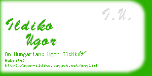 ildiko ugor business card